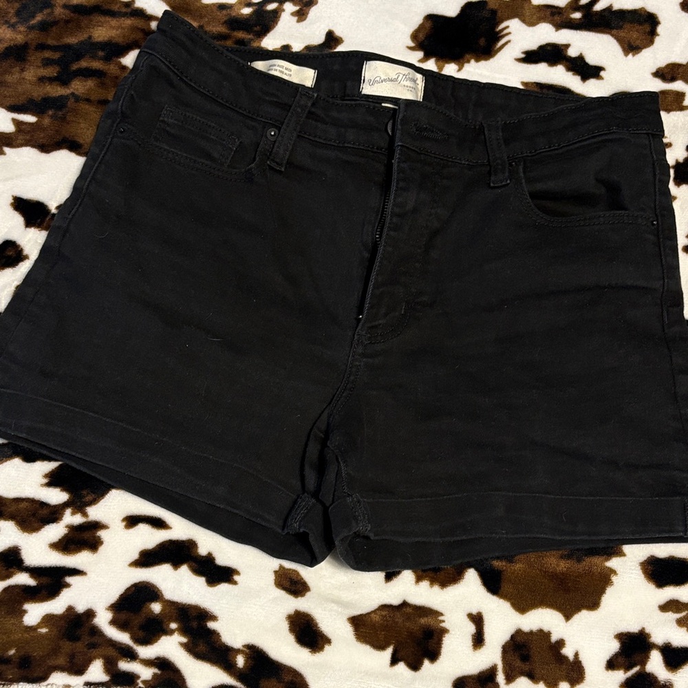 Universal Thread Black High-Rise Denim Shorts